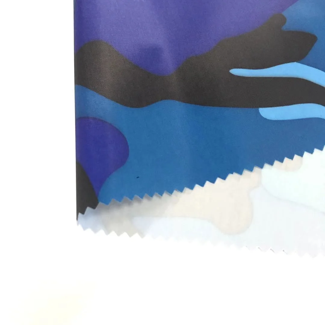 210T Camouflage printed Fabric PVC Coated Fabric Raincoat Waterproof Fabric