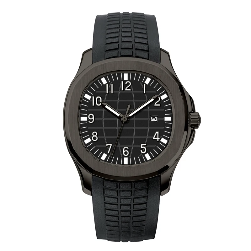 Free Sample Fashion Sport Mens Watches Top Luxury Japan Movement Quartz Watch Men Soft Silicone 3ATM Water Resistant Wristwatch