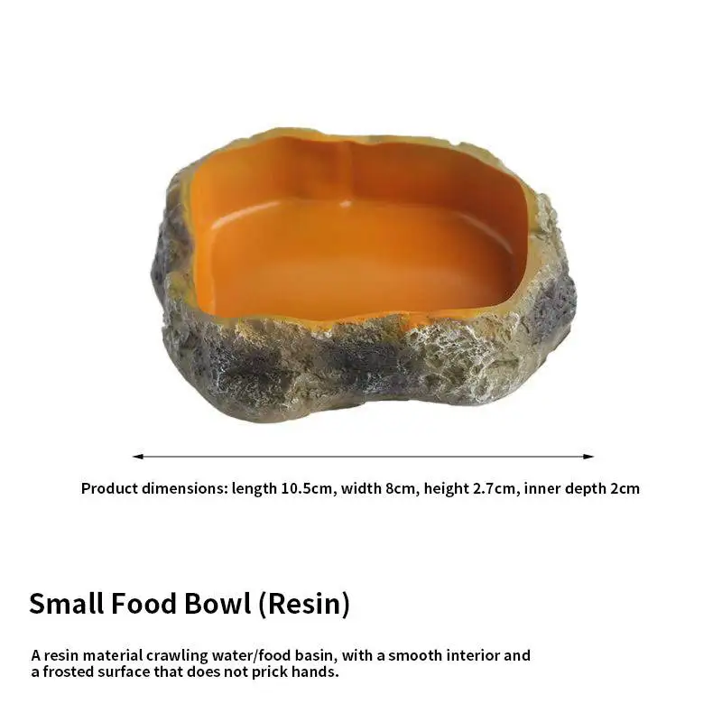 Durable Reptile Breeding Resin Water Bowl Lizard Breeding Box Landscaping Bowl Pet Bowls
