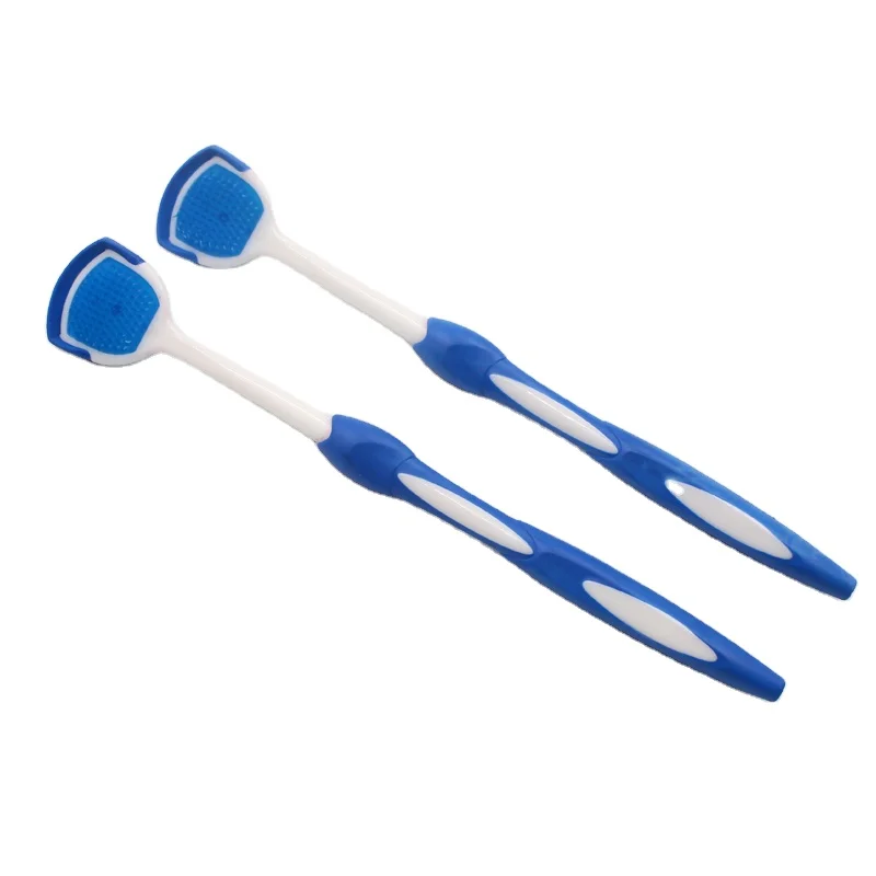 OEM 100 Soft Rubber Bristles Adult Plastic Tongue Scraper