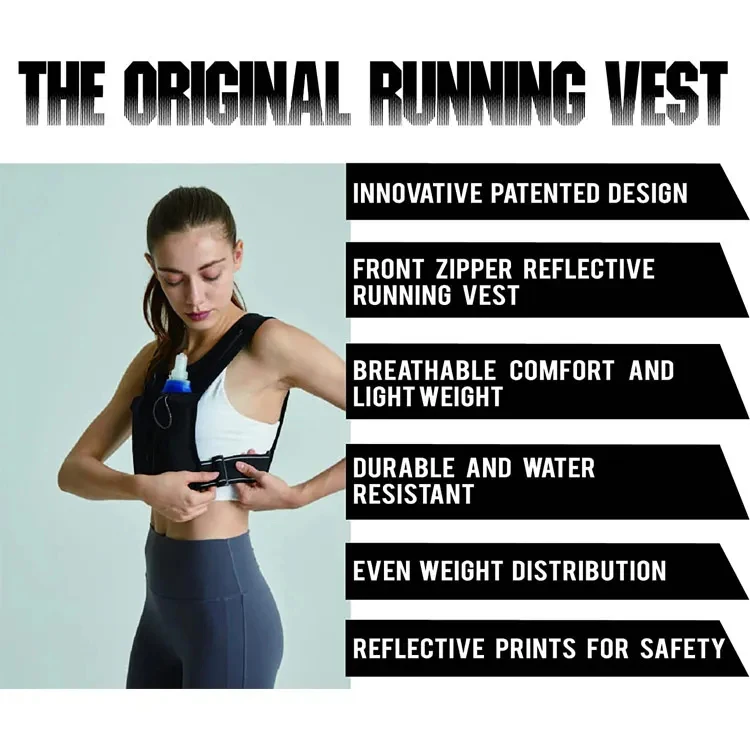 Custom Reflective Running Phone Water Vest Bag Neoprene Outdoor Sports Breathable Marathon Trail Running Hydration Vest