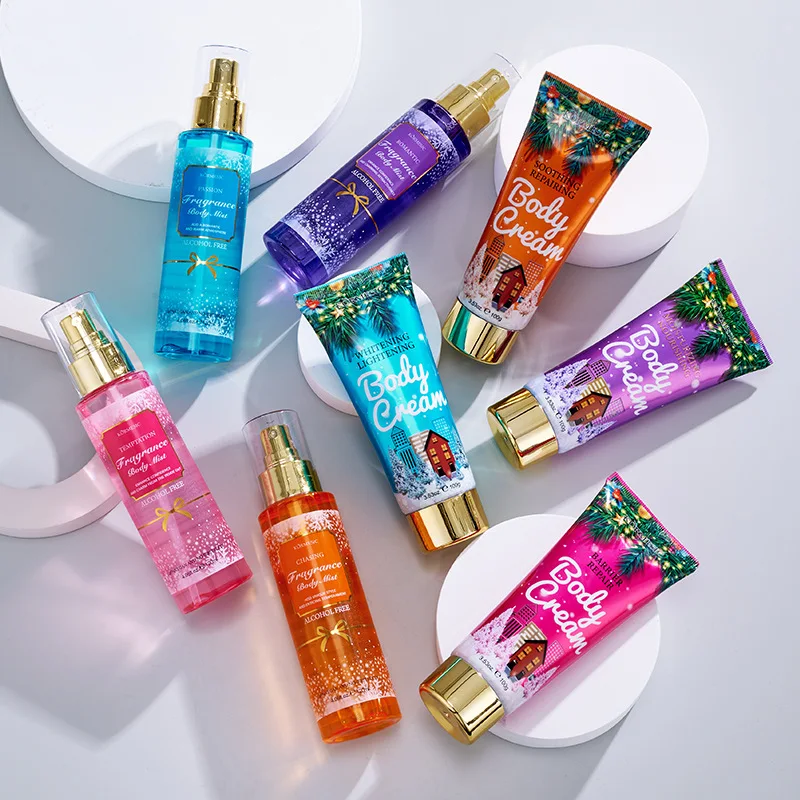 OEM ODM Private Label KORMESIC Christmas Skin Care Best Gift Whitening Body Lotion Perfumed Set