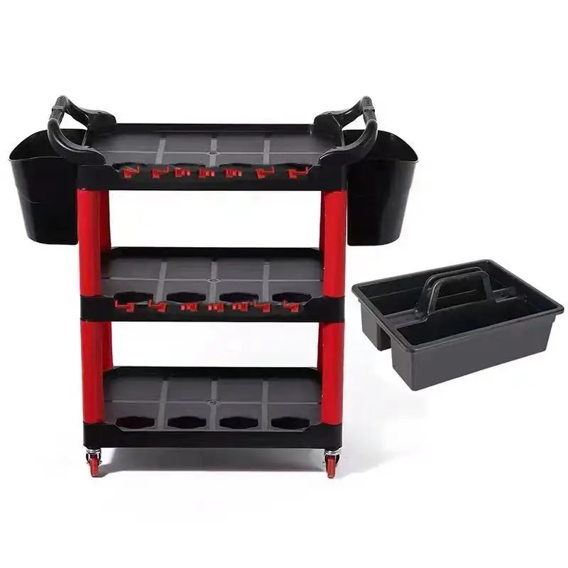 Car Beauty Tool Three-layer multi-function removable cart