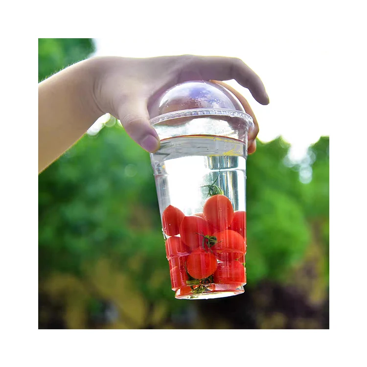 8oz 9oz 12oz 16oz 24oz 32oz  Plastic Cups for smoothie with dome lids