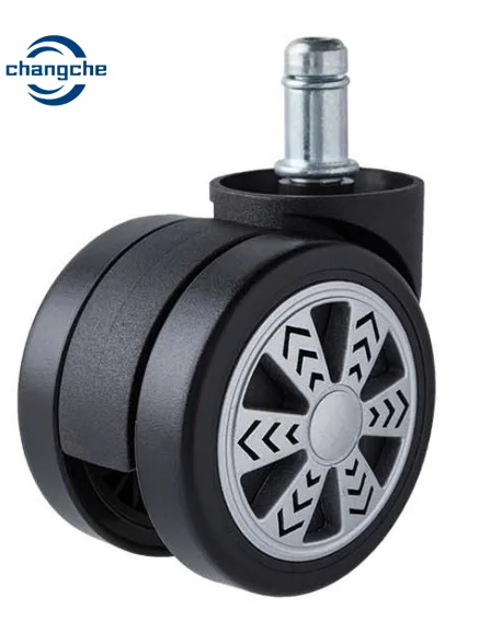 Rubber durable wheel swivel metal stem 2 inch caster wheels for furniture