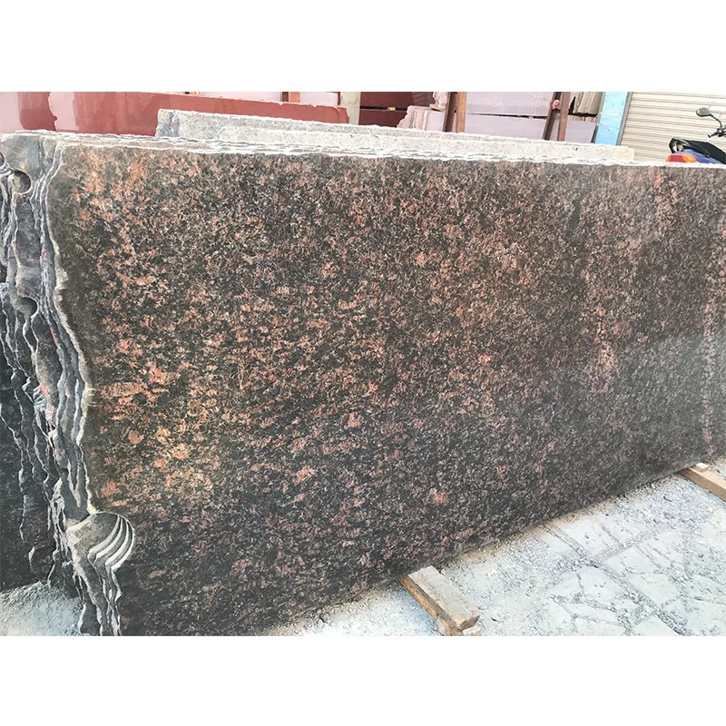 Dark granite stone big size polished Tan brown granite slabs