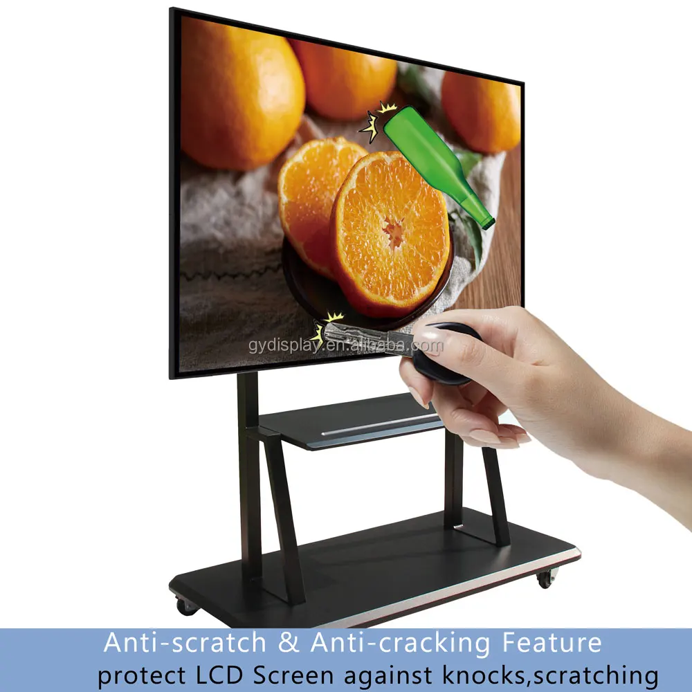 Factory  55 Inch  Crack-proof LCD Advertising Screen Display 4K FHD Scratch-resistant Screen Floor Digital Signage and Displays