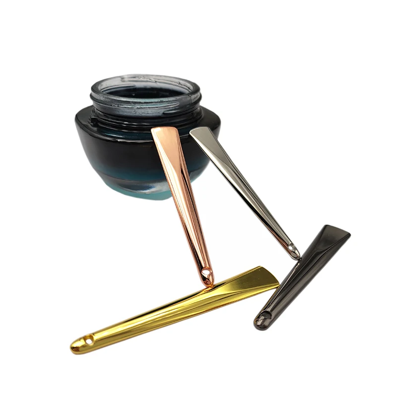 
New products 2021 rose gold skin care tool mental gold spatula engraved eye cream spoon lotion scoop 