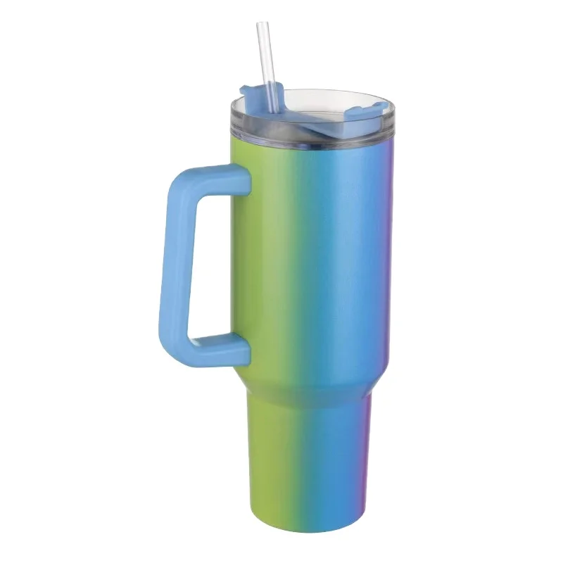 2024 Ama zoM Hot Sale   hot selling 40oz handle ice cream cup 304 sta steel car straw cup outdoor portable tumbler car cup