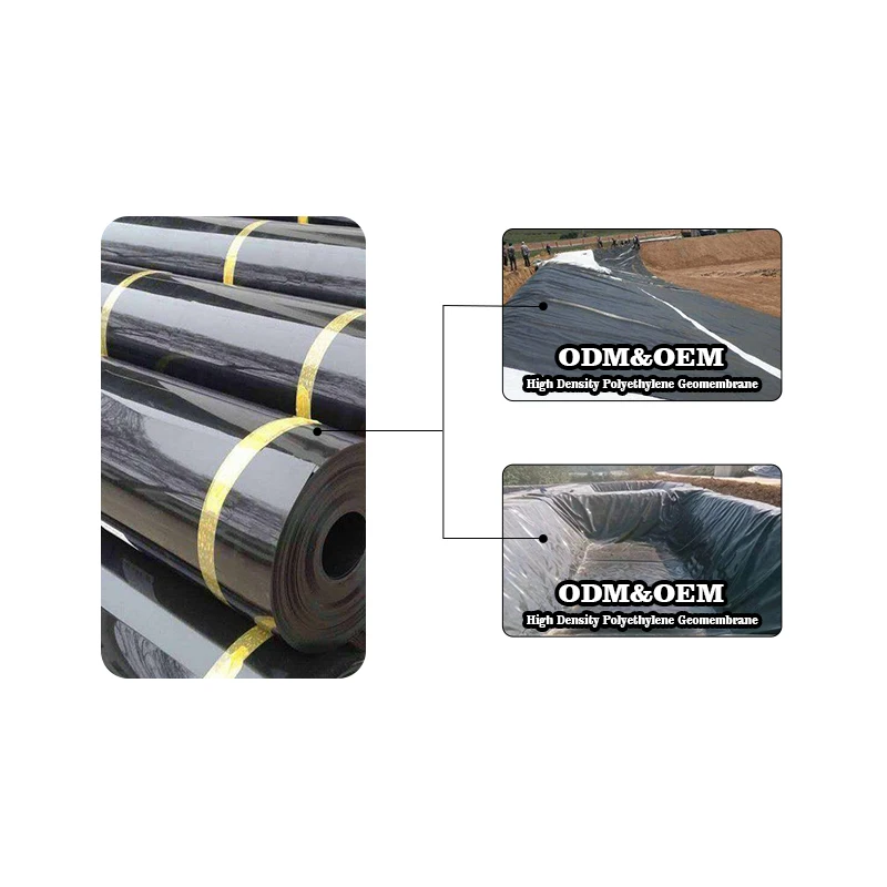 Hot Selling 0.3mm 0.5mm 0.75mm 1.00mm Bule Color HDPE High Density Polyethylene Geomembrane Waterproof Material for Reservoirs