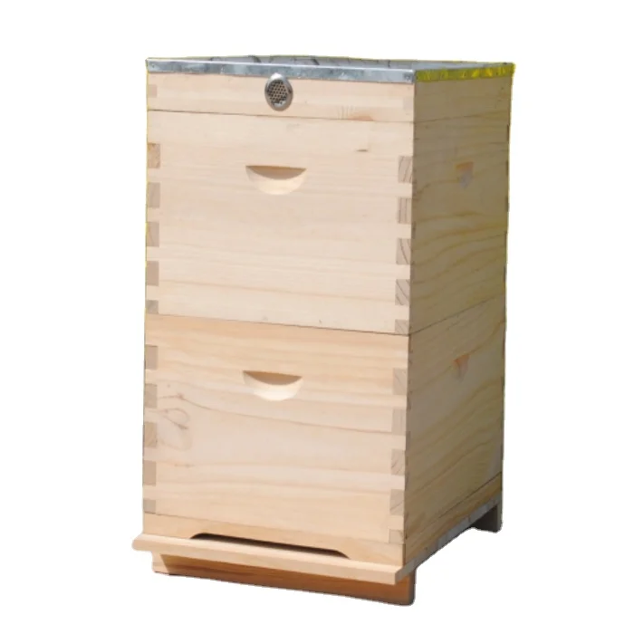 
High Quality Wood Australian Bee Hive with Frame for Beekeeping Equipment Double 10F Full Depth Australian Beehive 