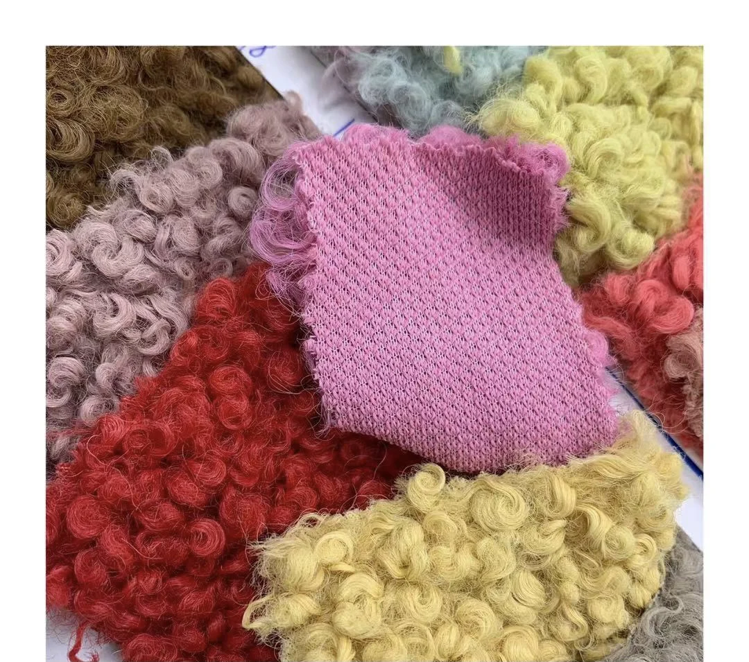 2022 new design turkey polyester alpaca faux curly fur fabric for winter coat