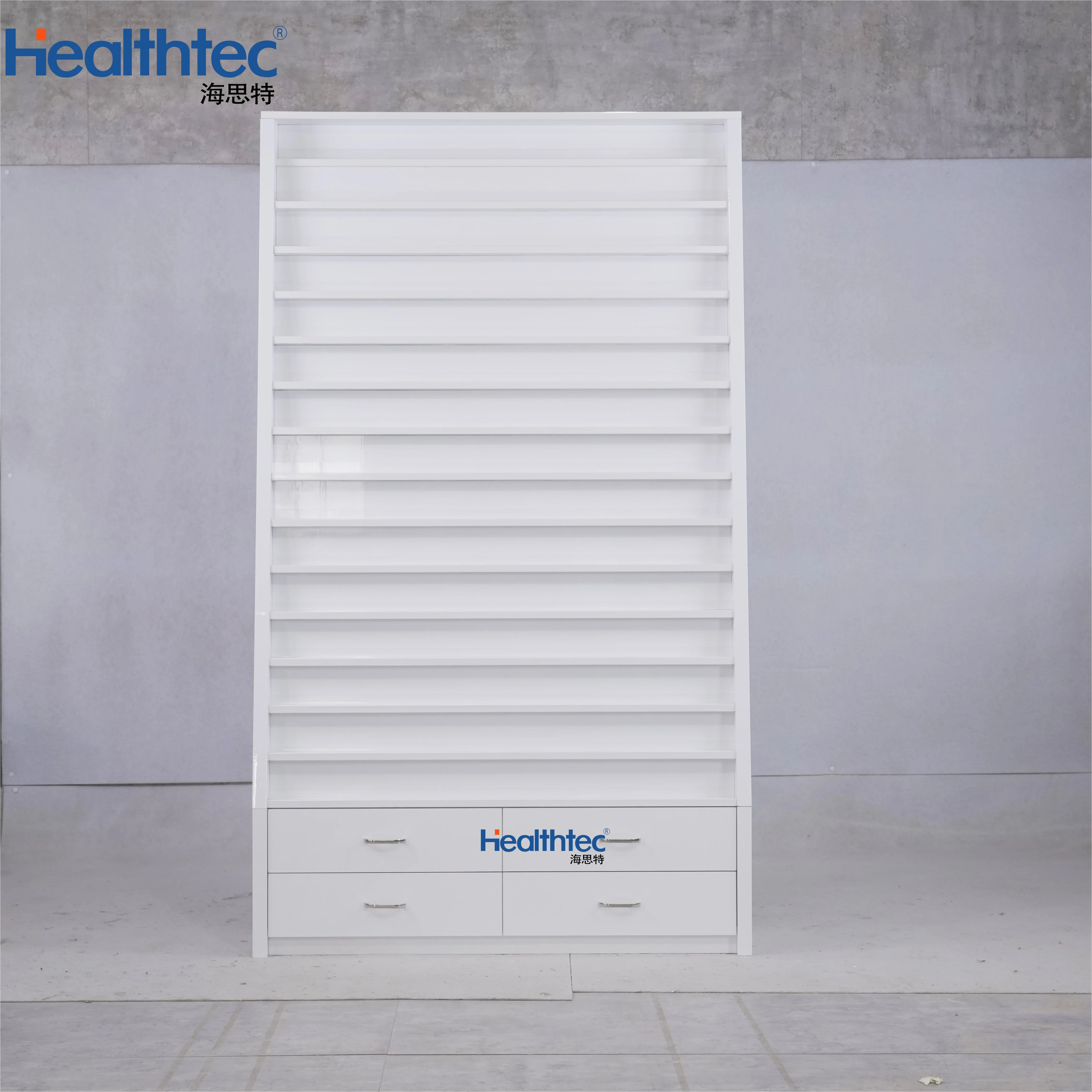 Custom Modern Wood Wall Stand Solon Furniture Nail Polish Cabinets Rack Spa Nail Equipment Display Cabinet