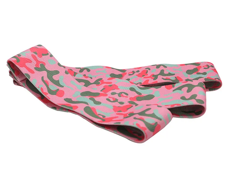 Camouflage booty elastic fabric resistance hip trainer circle band set