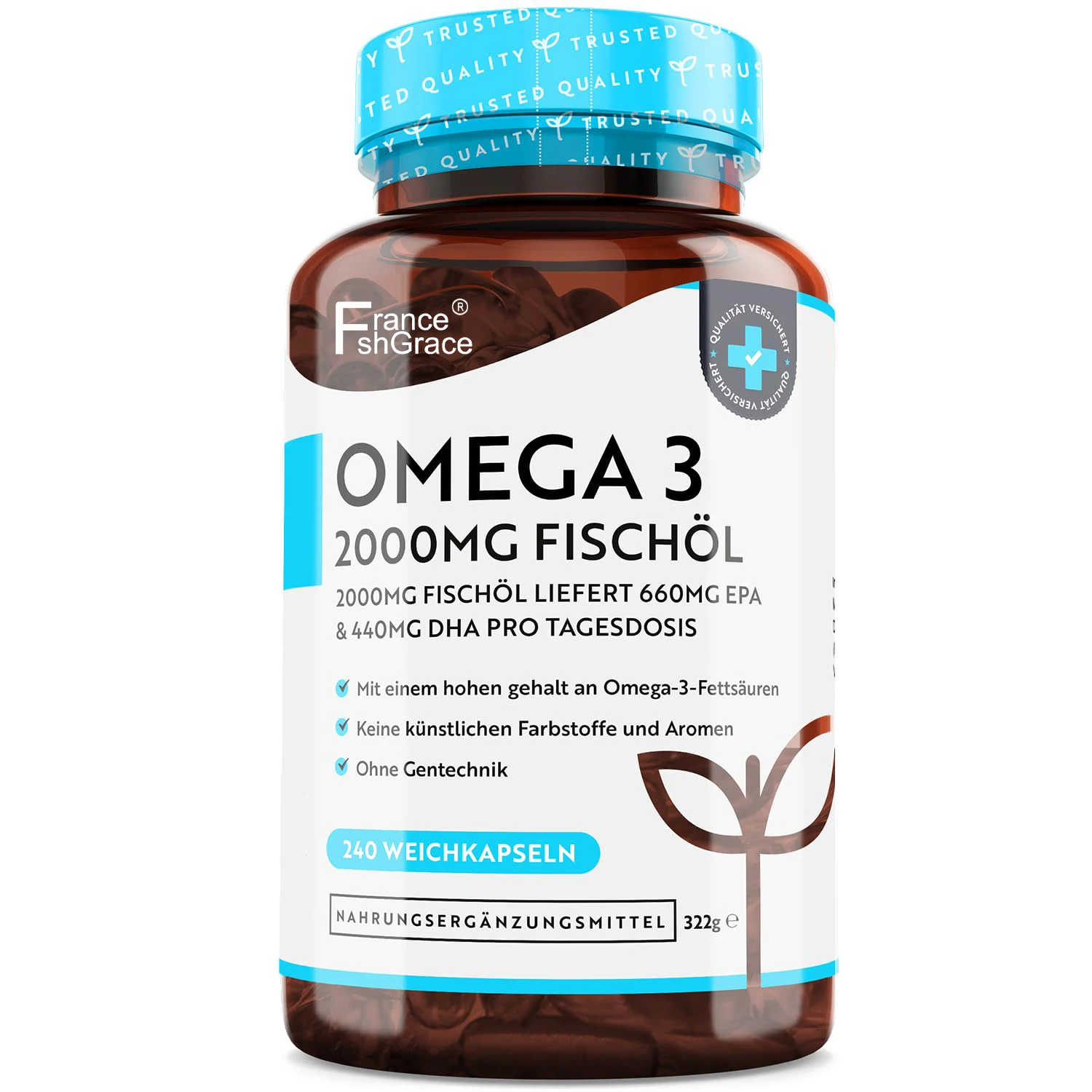 OEM Omega 3 200 Mg Fish Oil 660 mg EPA and 440 mg DHA Pure Fish Oil Soft Gels 240 Soft Gels for Adults