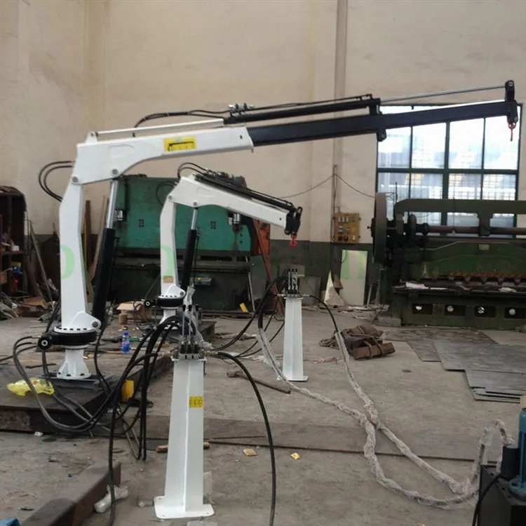 0.35T3.5M marine crane Hydraulic Pedestal Telescopic Boom Marine Deck Yacht Crane