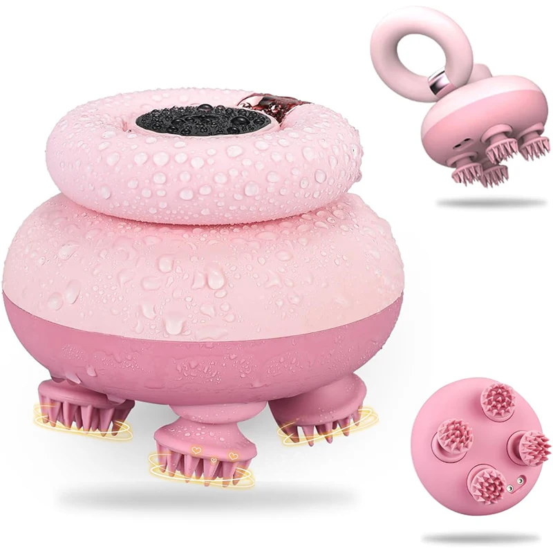 New Portable Smart Electric Hair Head Massager Rechargeable Handheld Waterproof Scalp Massager