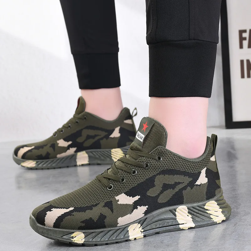 New Comfortable Running Sports Breathable Men Casual Shoes Camouflage Outdoor Sneakers