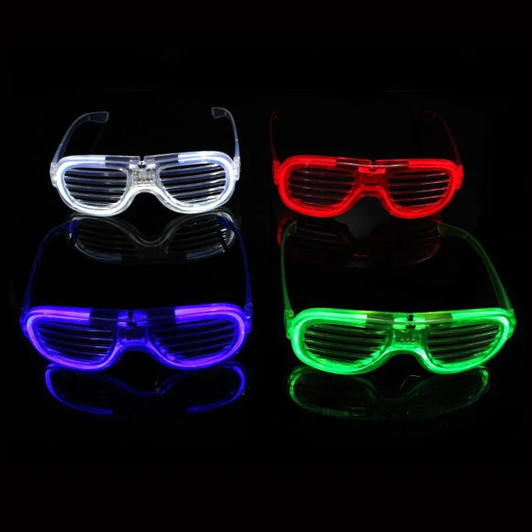 Holiday shutter shades Neon EL Wire flashing glasses LED light up glasses cold light luminous club concert party glasses