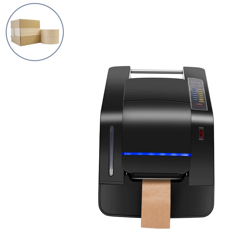 LinkAir Busy Warehouse Electric Sensor Output Wet Kraft Paper Gummed Water Activated Automatic Packaging Tape Machine Dispenser