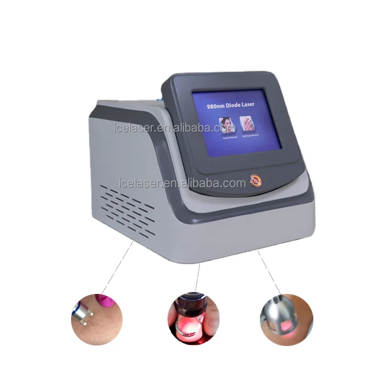 30w/60w 980nm diode laser spider vein removal machine 4 in 1 onychomycosis physiotherapy varicose vein treatment with ice hammer