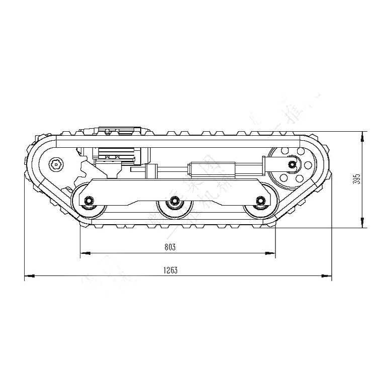 New low price Customization Remote control rubber track undercarriage mobile robot chassis Construction machinery parts