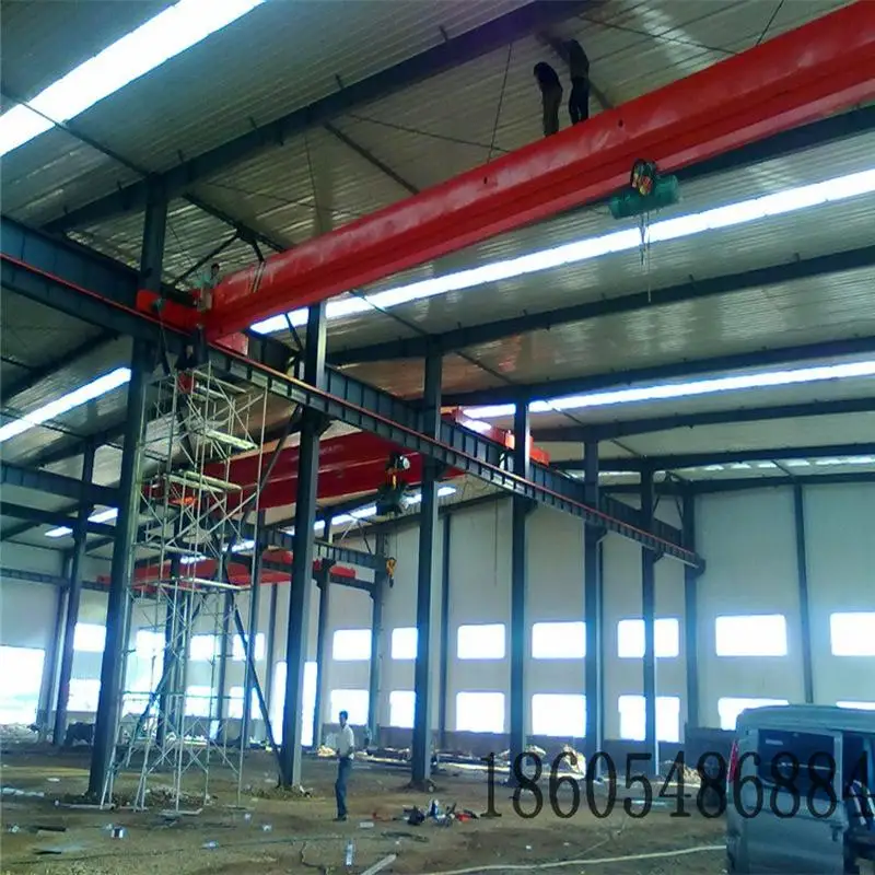 Electric Trolley Travelling Single Beam Bridge Overhead Crane Bridge New Product Provided 2 Ton Engines Truck Crane 6m 8 Wheels