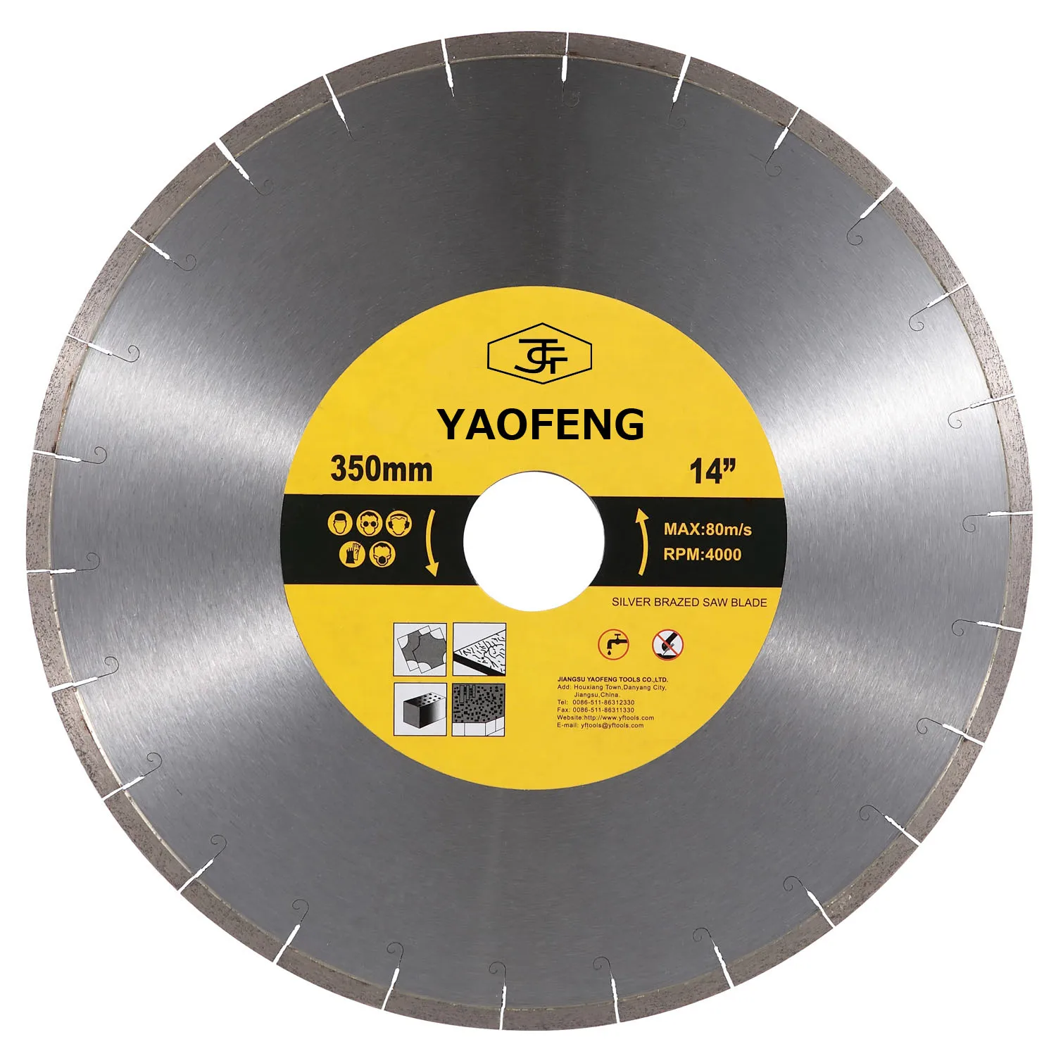 14in 350mm Professional Usage Laser Welded Diamond Saw Blade For Concrete Marble Granite Cutting