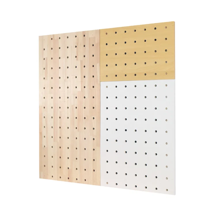 Wall Mount Display Pegboard Wall Panel,Wood Peg Board System Dish and Plate Organizer Adjustable Wood Drawer Organizer Pegboard