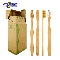 100% biodegradable eco-friendly adult custom natural bamboo cepillos de dientes de bambu toothbrush 4 pack