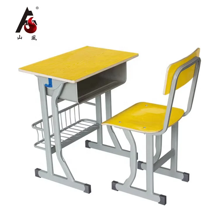 Shanfeng New Arrival School Furniture Kids Single Student Desk And Chair Set For Sale