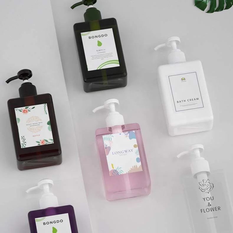 Wholesale Custom Capacity 450ml Backlog Type Shampoo PET Bottle