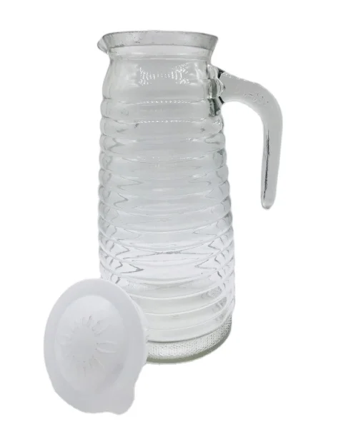 500ml handle crystal glass jug with plastic cover