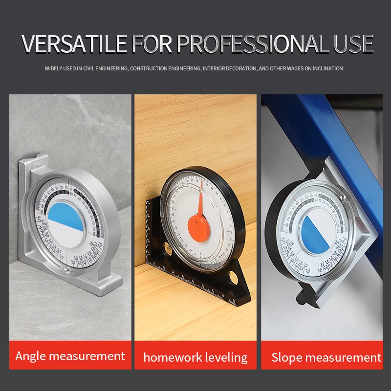 Universal Multifunctional Slope Inclinometer Measuring Tool Angle Measuring Instrument Protractor
