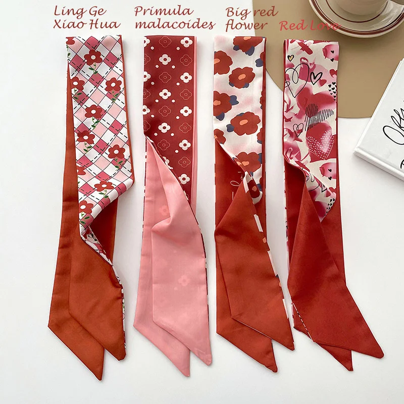 100 Satin Silk Square Hair Scarf Custom Printed Hair Tie