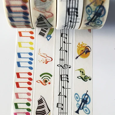 Sticker Kawaii Stationery Music Notes Masking Tape Music Not Set Adhesive Tape Scrapbooking Tape