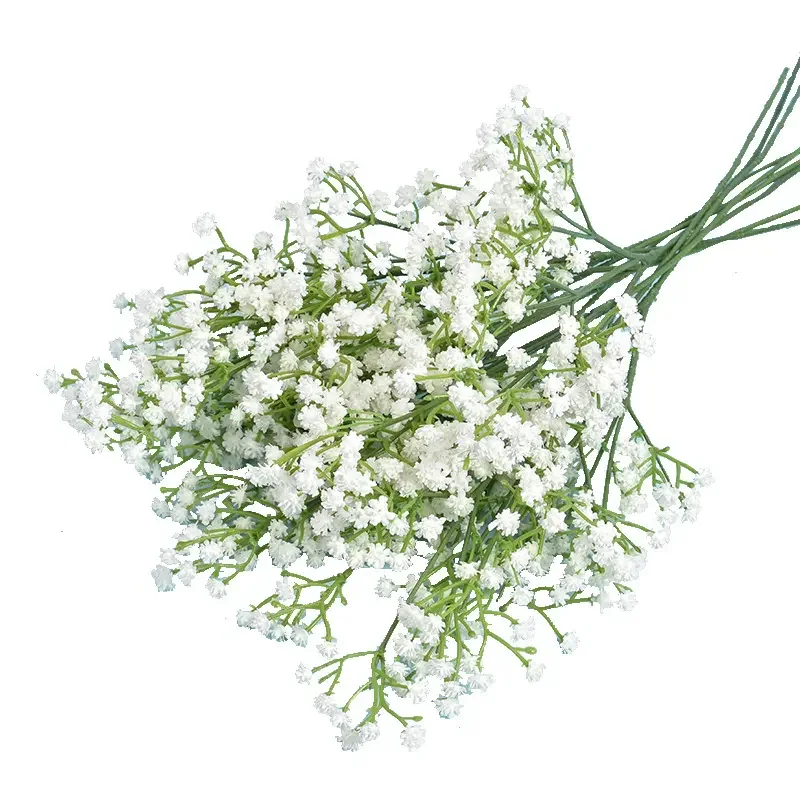 Wholesale  Wedding decor Single 3 fork plastic Artificial Flowers Gypsophila