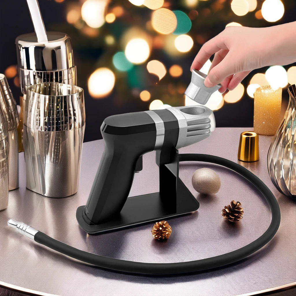 Cocktail Smoker Kit - Smoking Gun Drink Smoker Infuser with Wood Chips Cold Smoke for Food