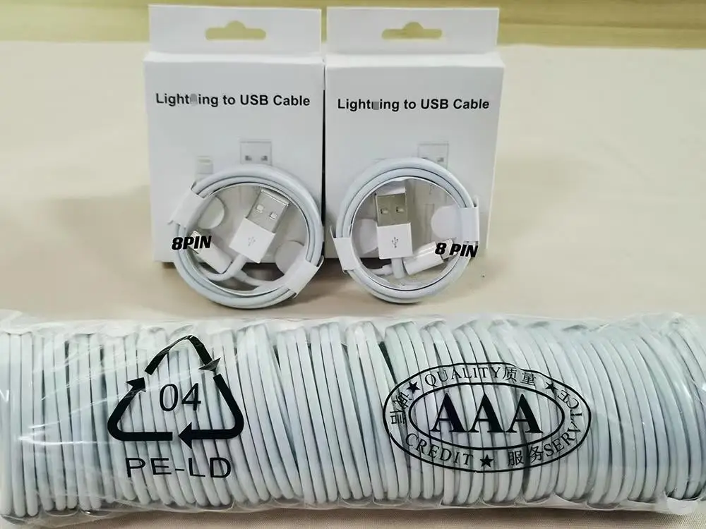 Low Price 3ft 6ft 10ft Origin Lighting charger Cable TPE Fast Charging Usb Data Cable For iPhone 7 8 9 Charging Cable