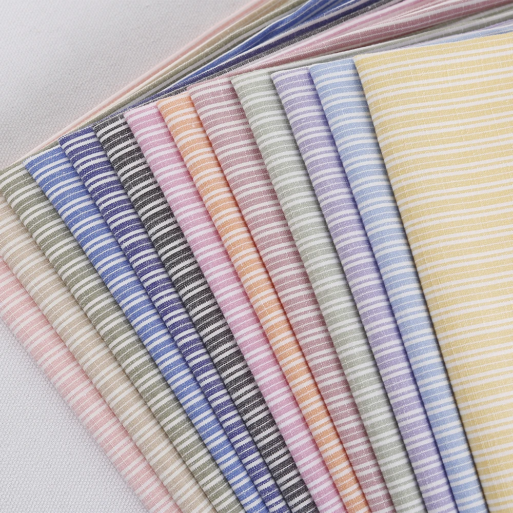 Wholesale No MOQ sale quality stocklot woven yarn dyed fabric bamboo striped fabric for shirts and dress