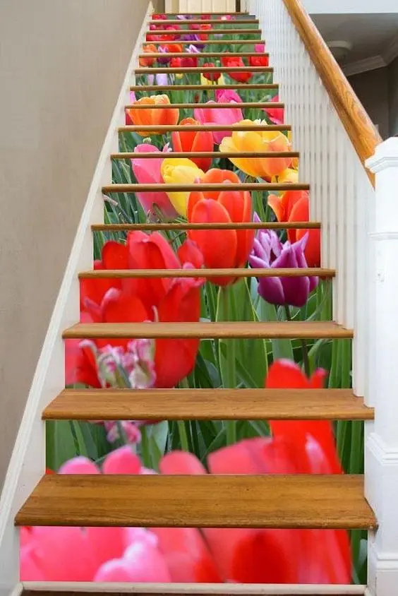 PVC Floor Sticker Scenery Designs Self Adhesive Home Decoration 3D Decorative Stair Sticker
