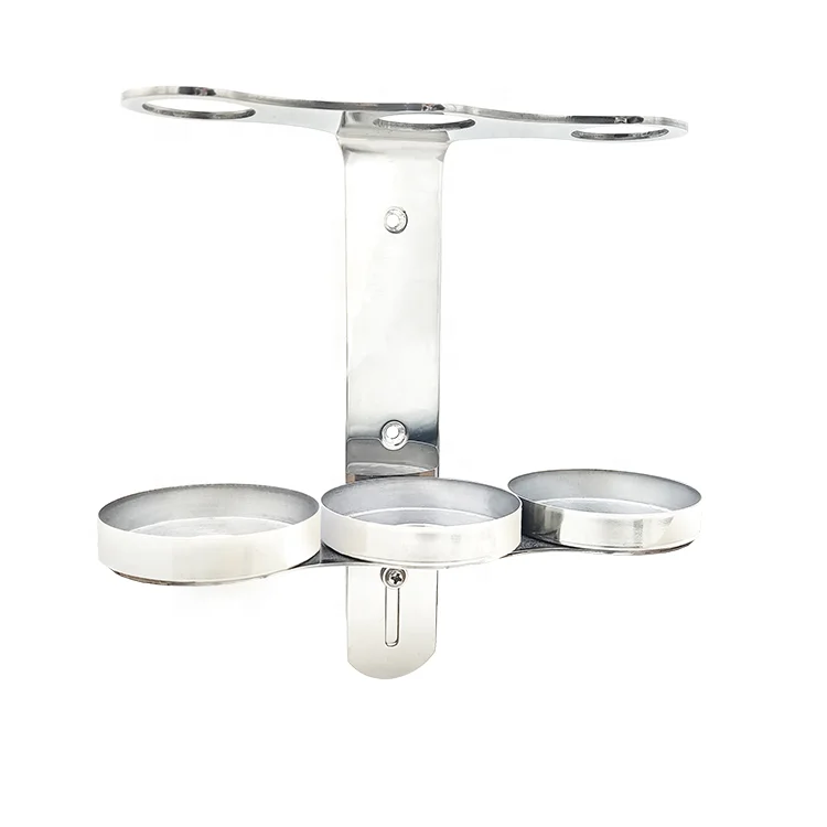 Triple Hotel Bathroom Stainless Steel Wall-mounted Manual Shampoo Soap Dispenser Bracket Soap Bottle Holder