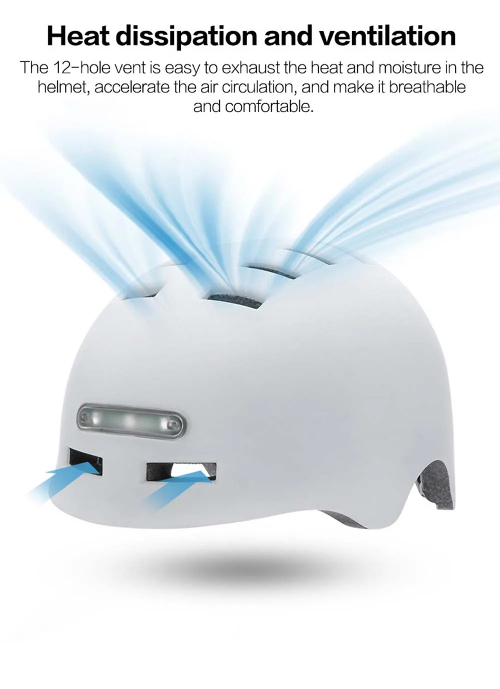 
Safety Bike Helmets Waterproof Smart Flash Helmet for Riding Electric Scooter Helmet with LED light 