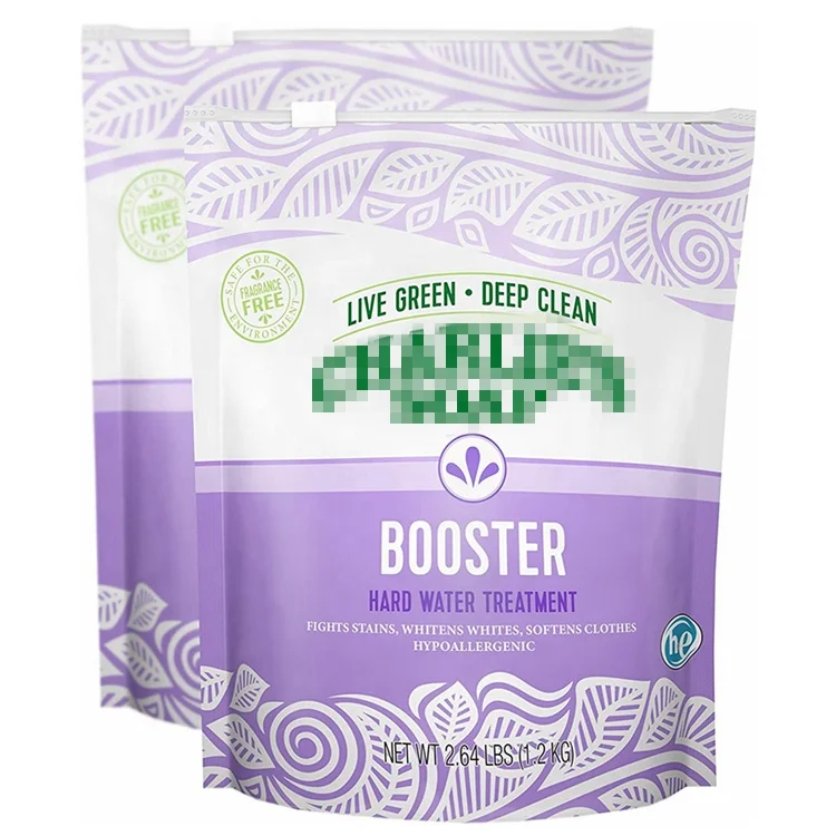 Custom resealable laundry detergent packaging bag with slider ziplock stand up bag K bottom wholesale