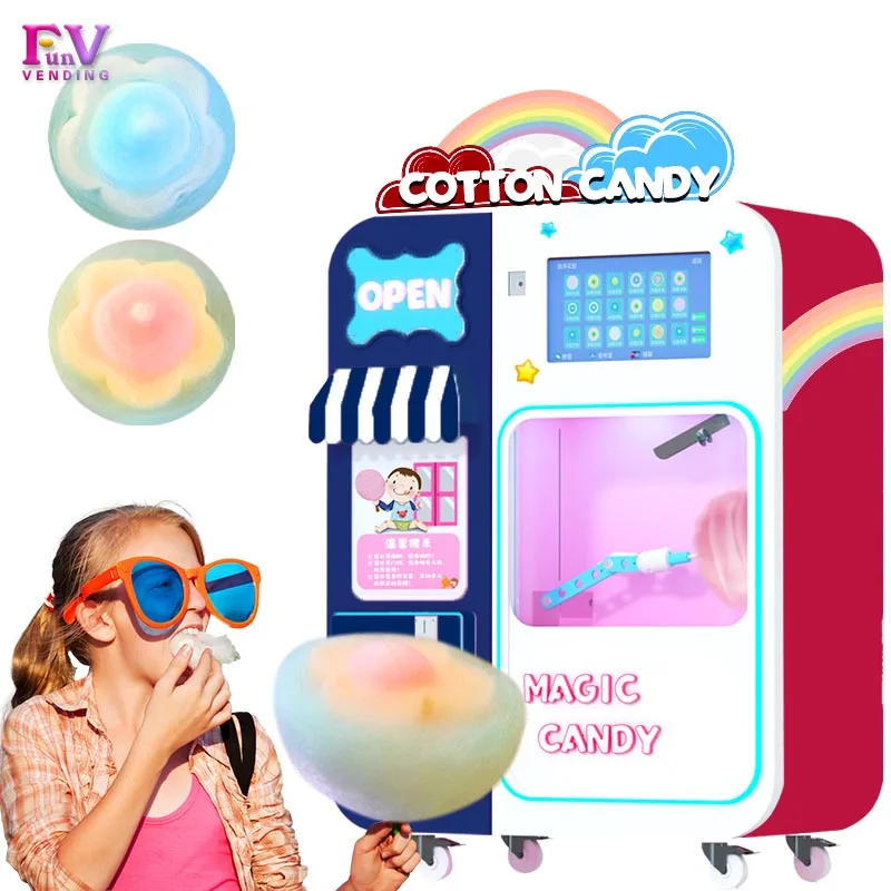Free custom designed cotton candy floss machines for sale at low prices Vending machines suitable for all areas
