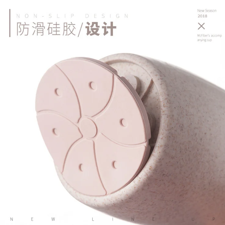 
420ml Bpa Free Plastic Wheat Straw Cup Wheat Fiber Coffee Cups 