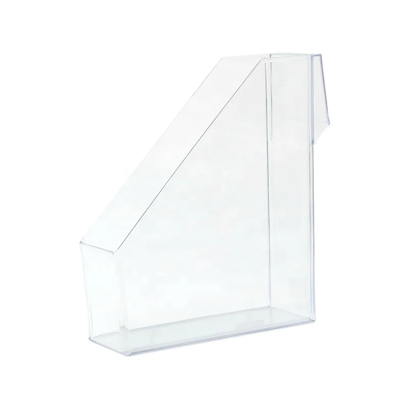 Customized Transparent Desktop Office Accessories Acrylic File Folder Holder Organizer Acrylic File Box
