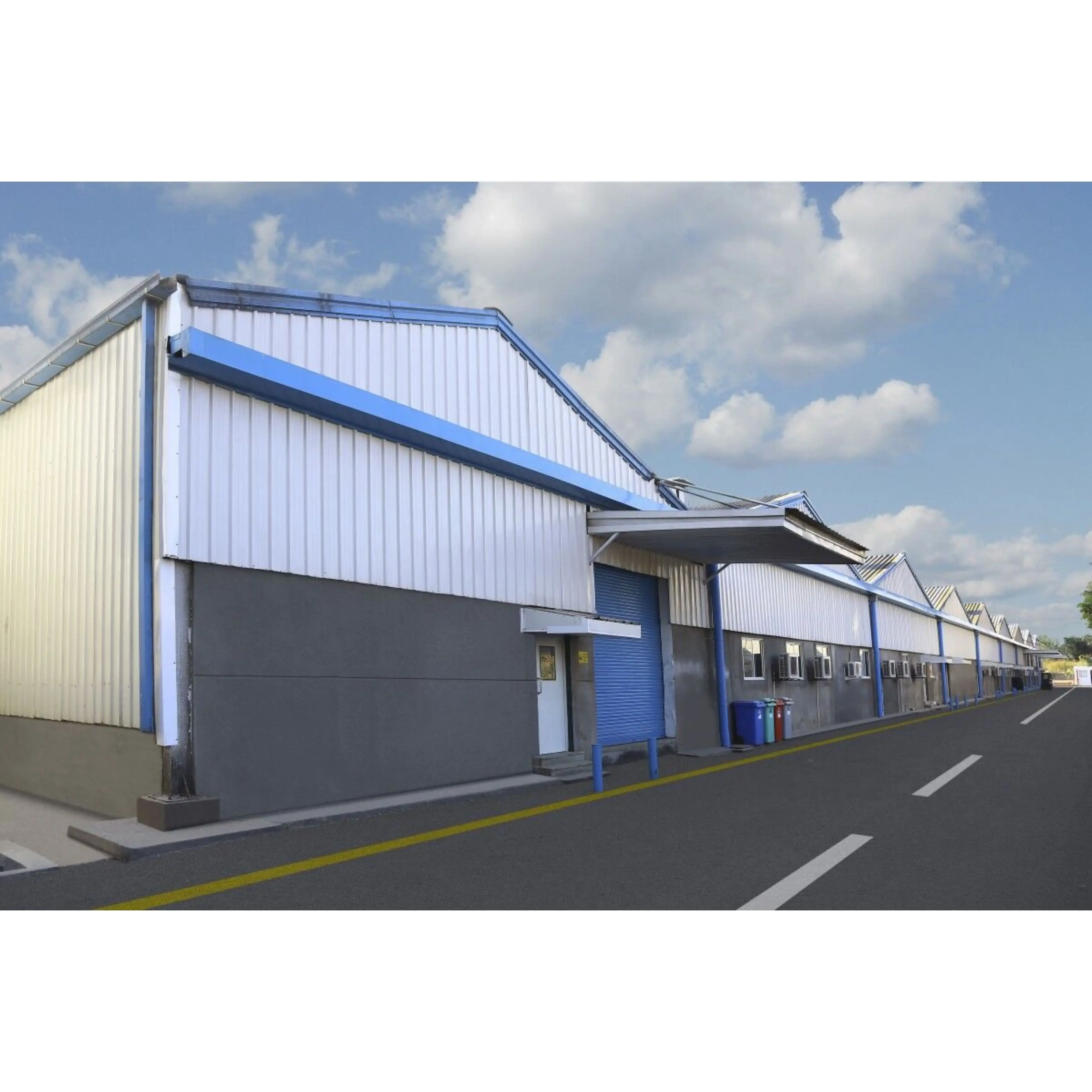 Большой металлический каркас строительный стальной цех складской