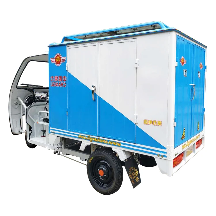 Chinese New Energy Express Delivery Electric Vehicle Closed Cargo Tricycle 3 Wheel Electric Tricycle for sale
