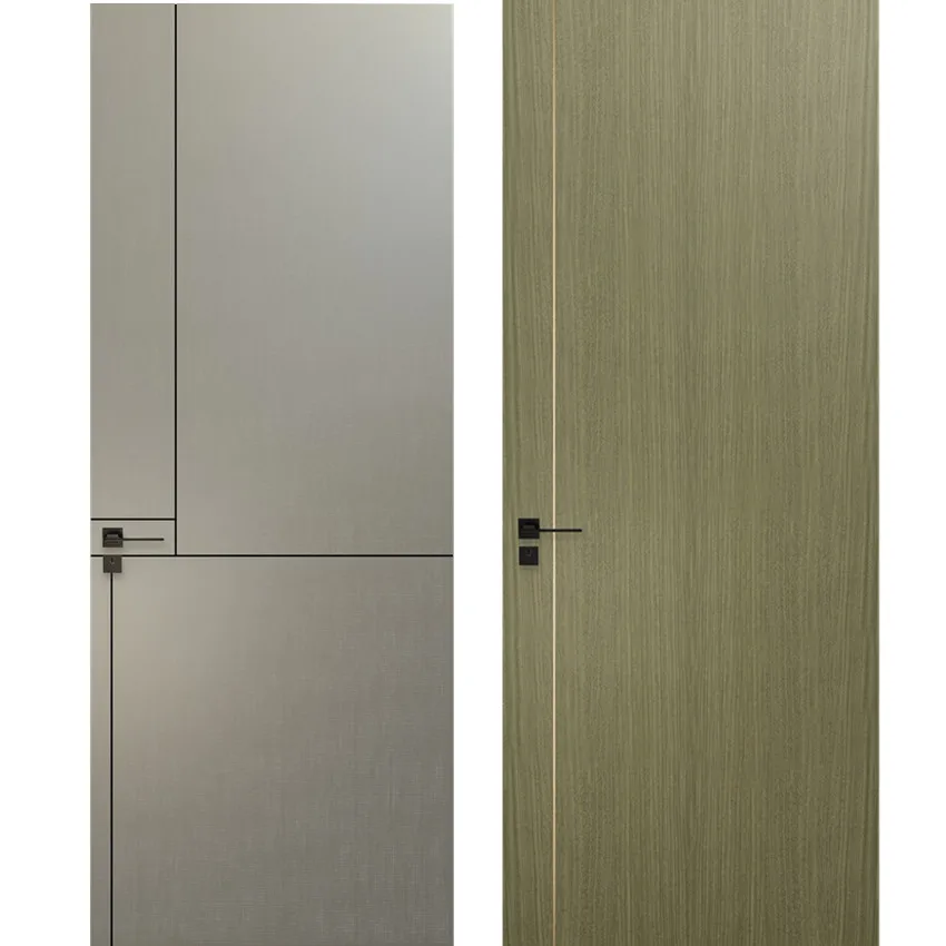 Factory Painting Interior Wood Plastic Composite Dubai Wpc Door Competitive Price Panel Polymer Wpc Door